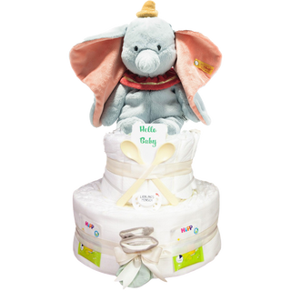 Windeltorte 3 Etagen Soft Cuddly Friends Disney Dumbo Neutrale Windeltorten Jasmico by Windeltortenfee