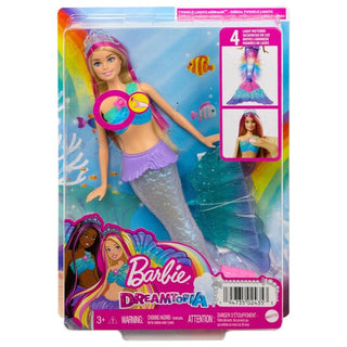 Barbie Dreamtopia Zauberlicht Meerjungfrau Puppe Malibu mit Leuchtfunktion Barbie Mattel   