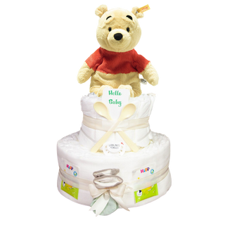 Windeltorte 3 Etagen Soft Cuddly Friends Disney Winnie Puuh Neutrale Windeltorten Jasmico by Windeltortenfee