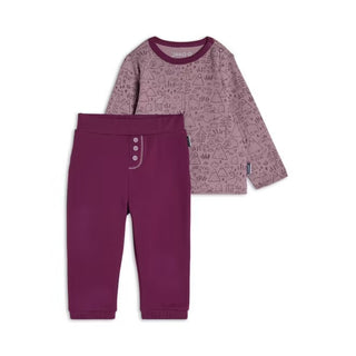 Baby Set Shirt und Hose in fliedergrau Set Langarm-Shirt und Hose Jasmico   