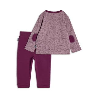 Baby Set Shirt und Hose in fliedergrau Set Langarm-Shirt und Hose Jasmico   