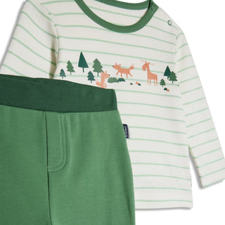 Baby Set Shirt und Hose in grün Set Langarm-Shirt und Hose Jasmico   