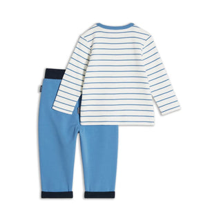 Baby Set Shirt und Hose in blau Set Langarm-Shirt und Hose Jasmico   