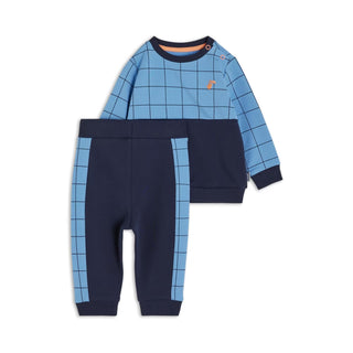 Baby Set Sweat in blau Set Langarm-Shirt und Hose Jasmico   