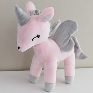 Einhorn in Rosa Grau - 26cm Stofftiere Metoo/Melooka ohne Beschriftung  