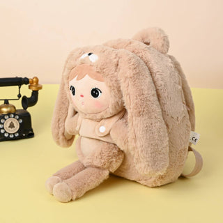 Plüschrucksack mit abnehmbarem Teddy in beige Stofftiere Metoo/Melooka   