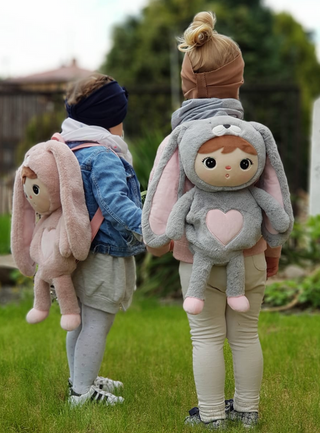 XXL Hase Rucksack in rosa - 56cm Stofftiere Metoo/Melooka   