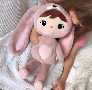 Personalisierbares XXL Kuscheltier Hase Metoo - 48cm - mit Name - in rosa Kuscheltier Jasmico   