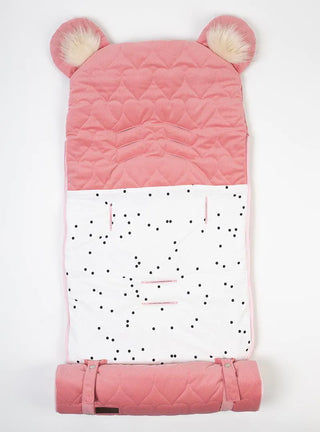 Schlafsack Traumfänger 6in1 Dreiecke Strawberry 80x45 cm mit Gurtschlitzen Schlafsack Kinder Hop   