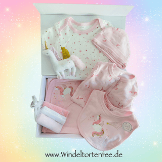Baby Geschenkbox Erstlingsausstattung Premium in rosa Erstlingsausstattung Jasmico by Windeltortenfee   